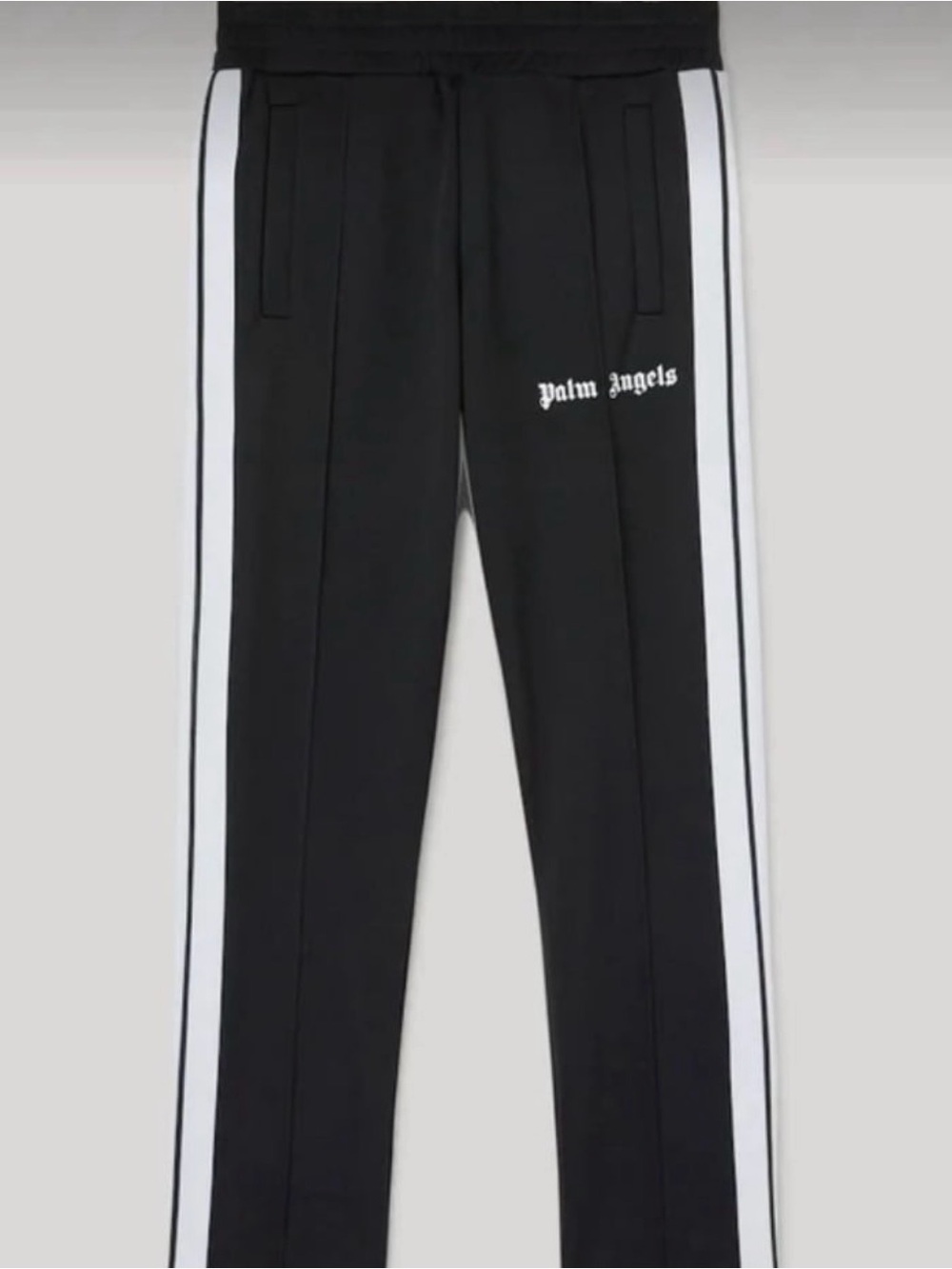 Palm Angels Black Joggers with White Side Panels